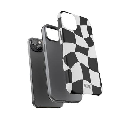 Checkers Case | Coque résistante double protection et Design en Damier déformé