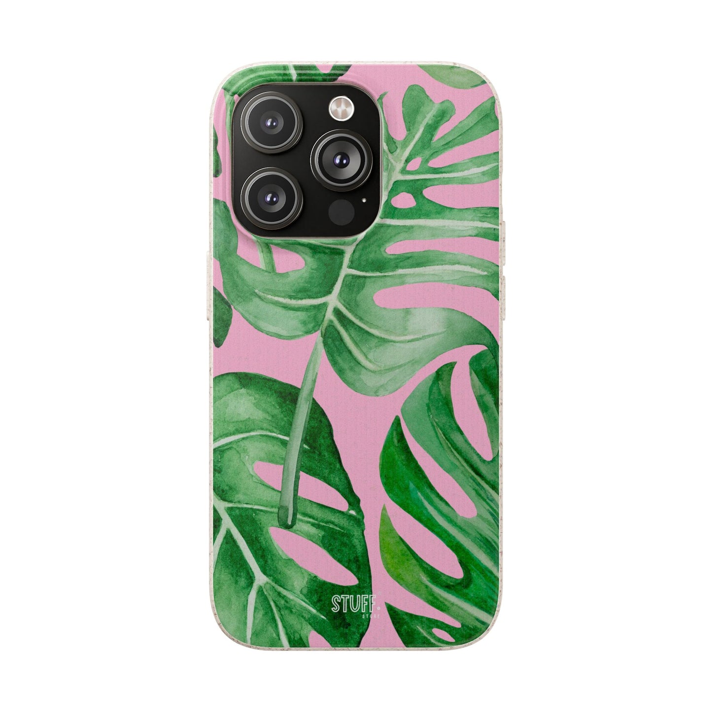Monstera Case | Eco-Friendly Bamboo and Bioplastic Shell Monstera Leaves Pattern - Available with Gift Packaging