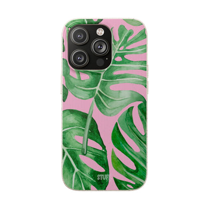 Monstera Case | Eco-Friendly Bamboo and Bioplastic Shell Monstera Leaves Pattern - Available with Gift Packaging