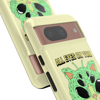 All Eyes on You Case | Coque résistante double protection avec Design Alien drôle