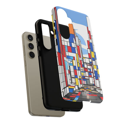 Square City | Coque résistante double protection - inspiration Mondrian