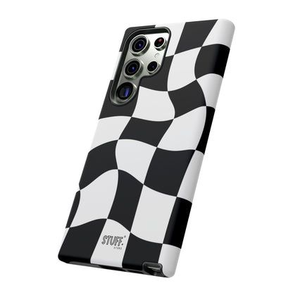 Checkers Case | Coque résistante double protection et Design en Damier déformé