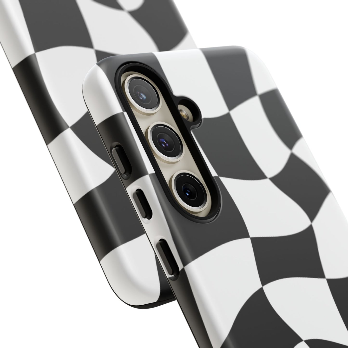 Checkers Case | Coque résistante double protection et Design en Damier déformé