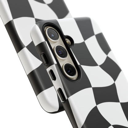 Checkers Case | Coque résistante double protection et Design en Damier déformé