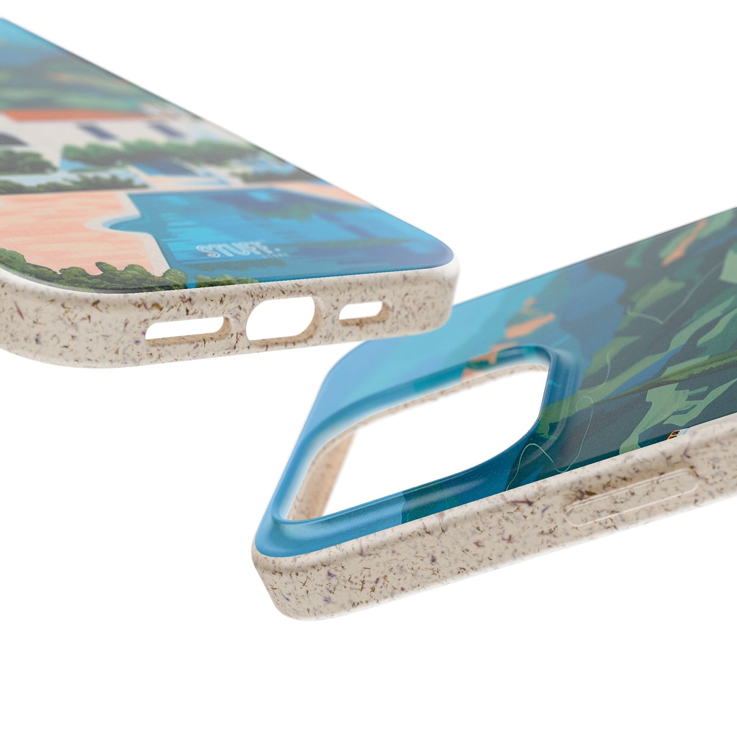 Summer Villa Case | Eco-Friendly Bamboo and Bioplastic Case with Summer Design - Available with Gift Packaging