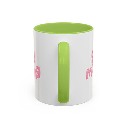Balloon Cup | Two-tone ceramic mug with "balloon" lettering - 330ml