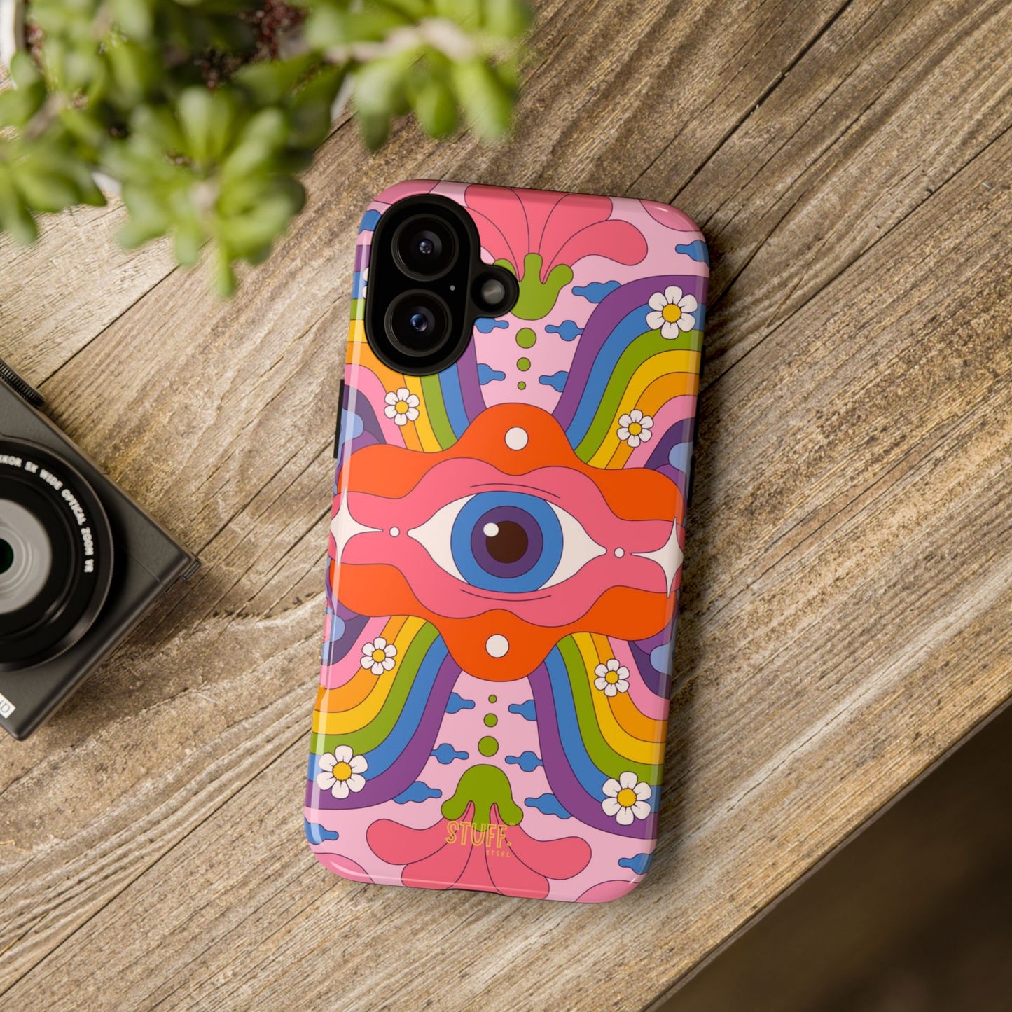 Psych Case | Coque résistante double protection avec Design Psychédélique coloré