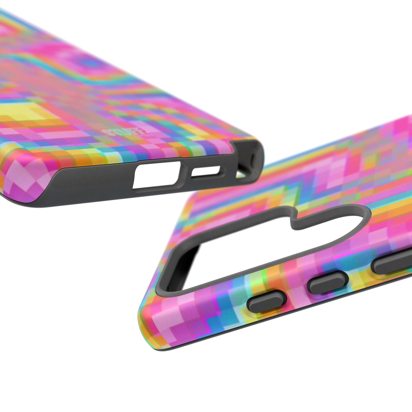 Pixel Case | Coque résistante double protection anti-choc - Motif pixels colorés