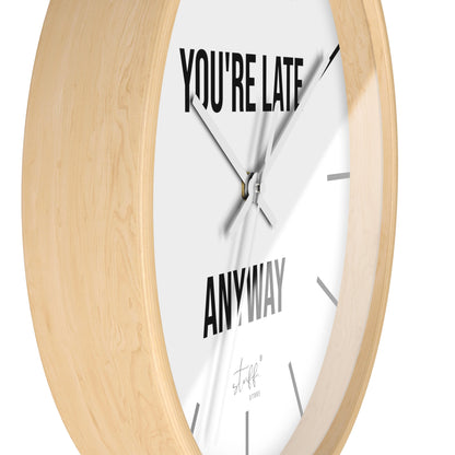 T'es Quand Même En Retard" Wall Clock | Clean Design and Casual Humor