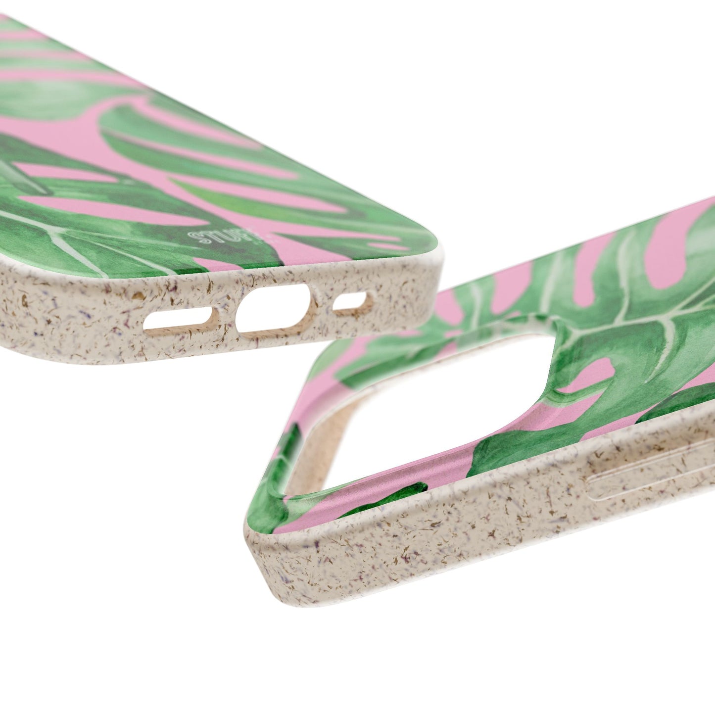 Monstera Case | Eco-Friendly Bamboo and Bioplastic Shell Monstera Leaves Pattern - Available with Gift Packaging
