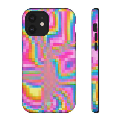 Pixel Case | Coque résistante double protection anti-choc - Motif pixels colorés