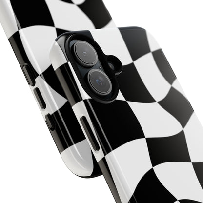 Checkers Case | Coque résistante double protection et Design en Damier déformé