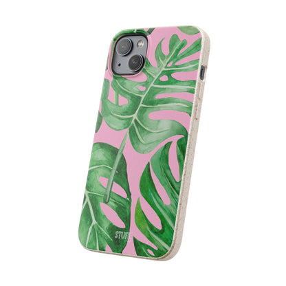 Monstera Case | Eco-Friendly Bamboo and Bioplastic Shell Monstera Leaves Pattern - Available with Gift Packaging