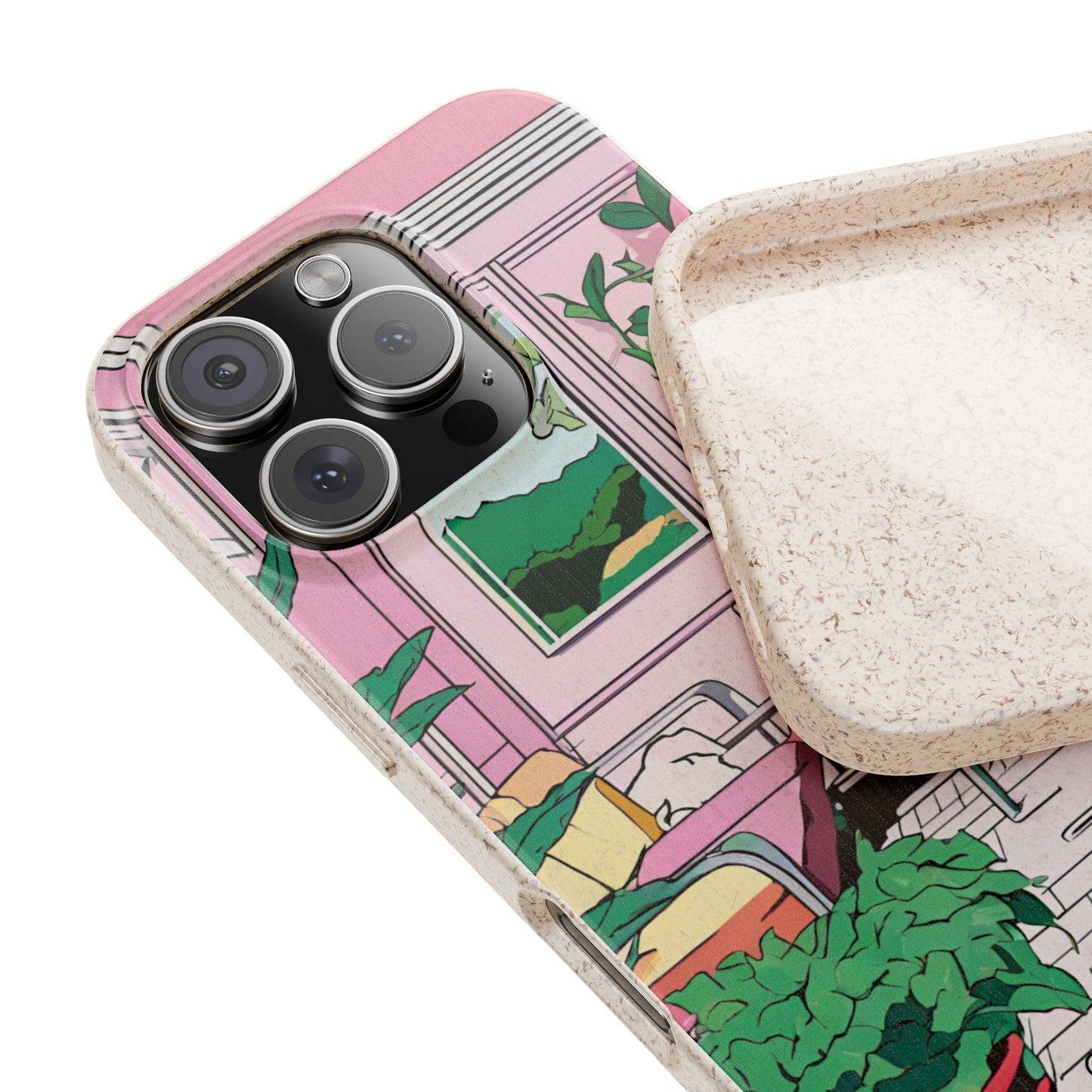 Plant Pop Case | Coque biodégradable en bambou et bioplastique avec design coloré | Parfait pour les amoureux des plantes - Avec emballage cadeau