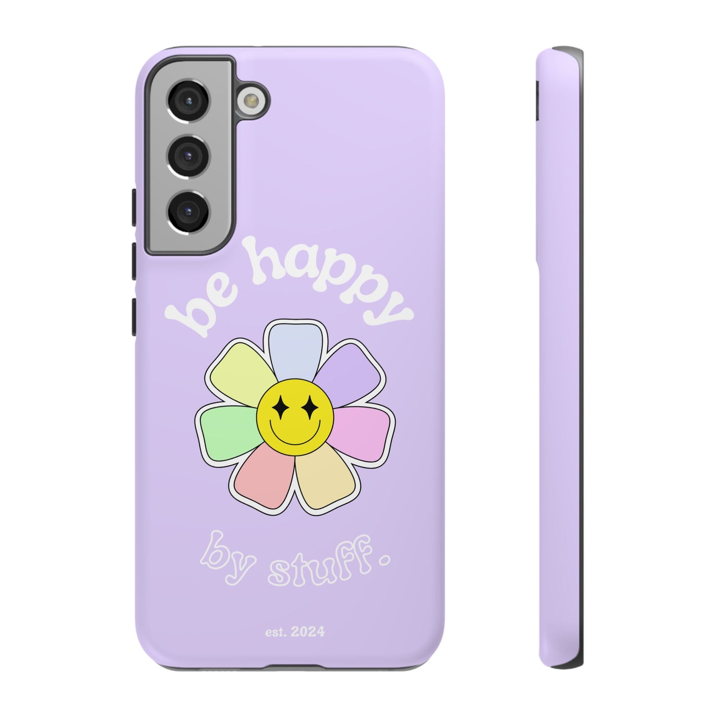 Be Happy Case | Coque résistante double protection avec Design Fleur Colorée