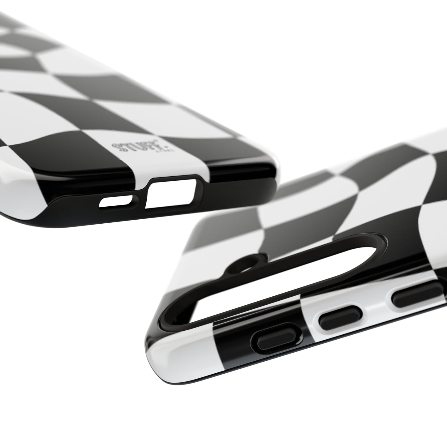 Checkers Case | Coque résistante double protection et Design en Damier déformé