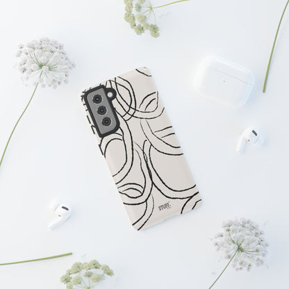 Doodly Case | Coque résistante double protection avec Design Gribouillis Minimaliste