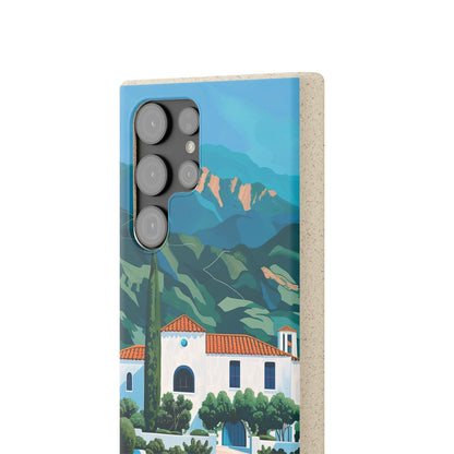 Summer Villa Case | Eco-Friendly Bamboo and Bioplastic Case with Summer Design - Available with Gift Packaging