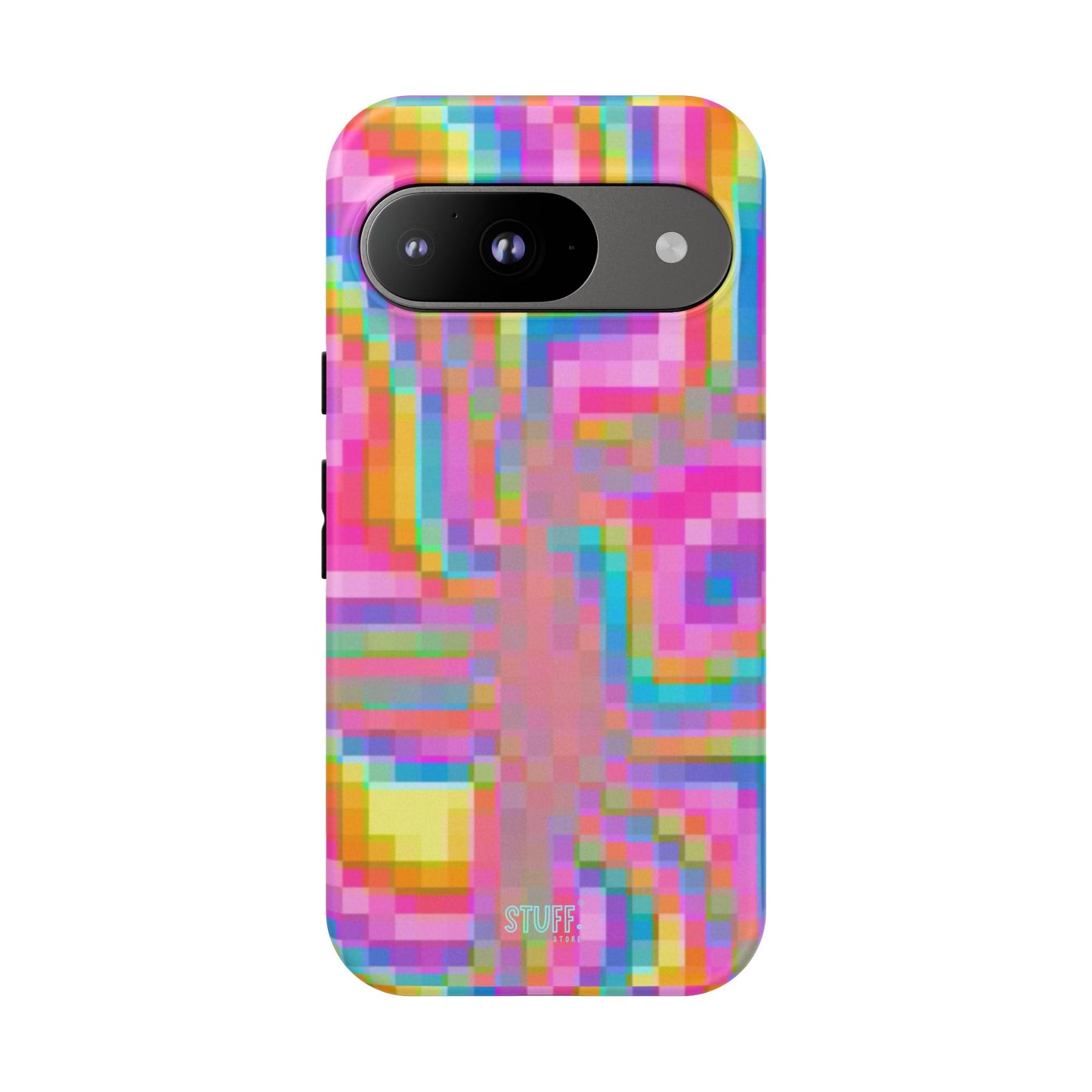 Pixel Case | Coque résistante double protection anti-choc - Motif pixels colorés