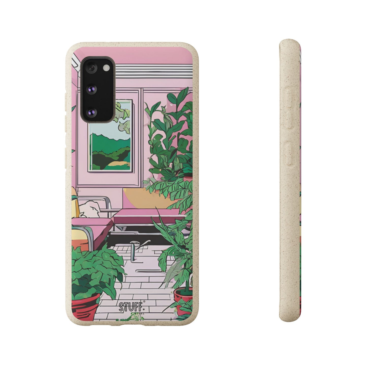 Plant Pop Case | Coque biodégradable en bambou et bioplastique avec design coloré | Parfait pour les amoureux des plantes - Avec emballage cadeau