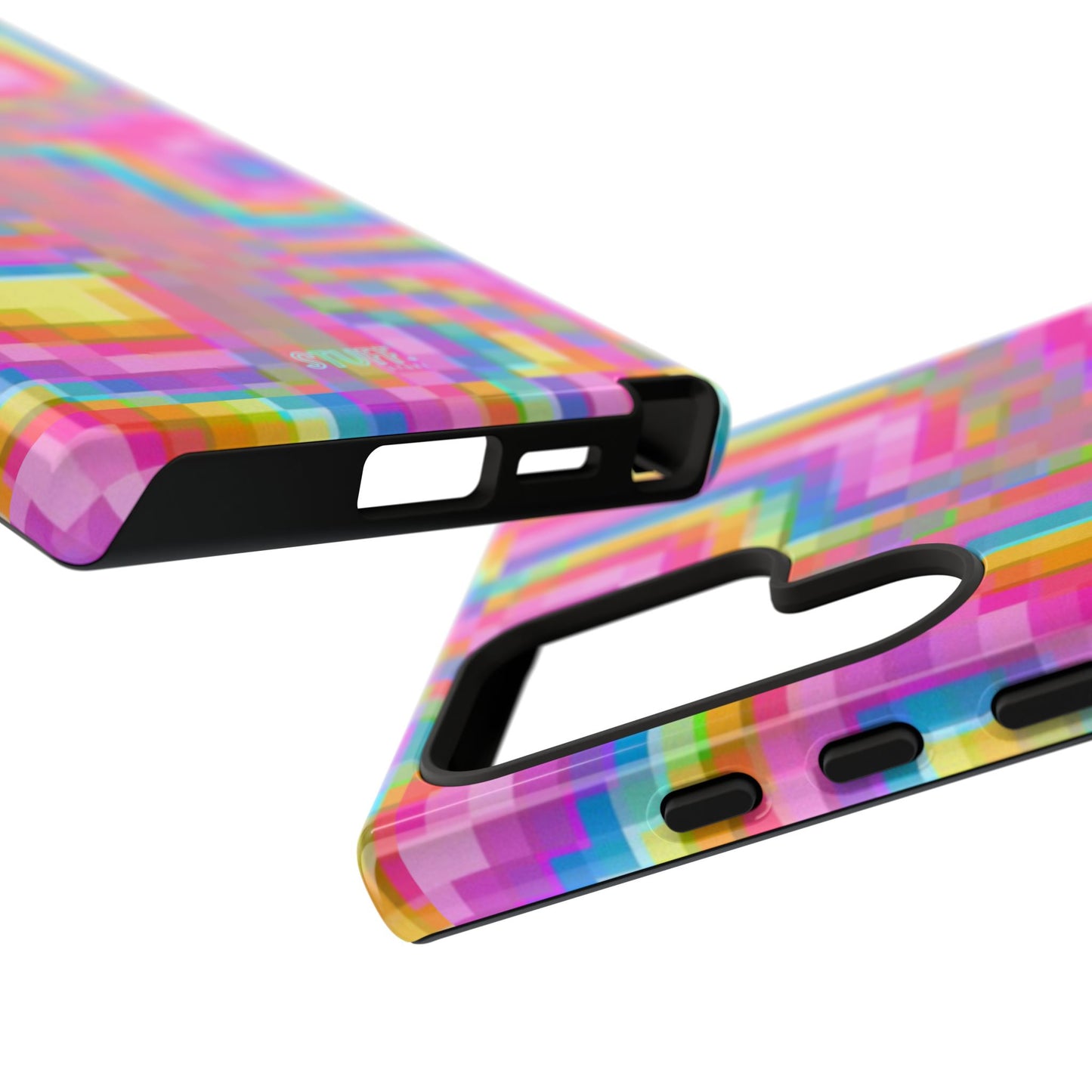 Pixel Case | Coque résistante double protection anti-choc - Motif pixels colorés