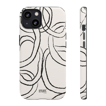 Doodly Case | Coque résistante double protection avec Design Gribouillis Minimaliste