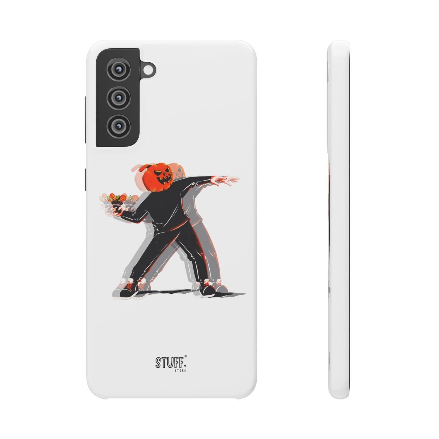 Pumpksy | Coque snap légère et résistante inspiration Banksy – Blanc