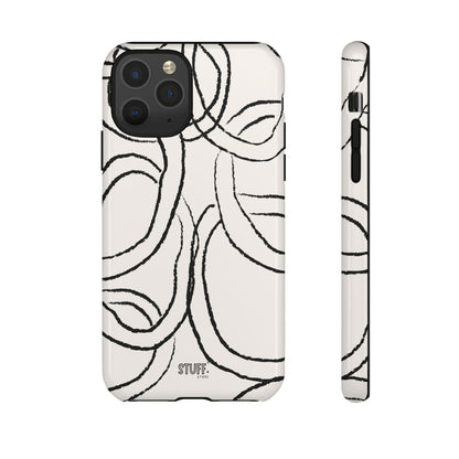 Doodly Case | Coque résistante double protection avec Design Gribouillis Minimaliste