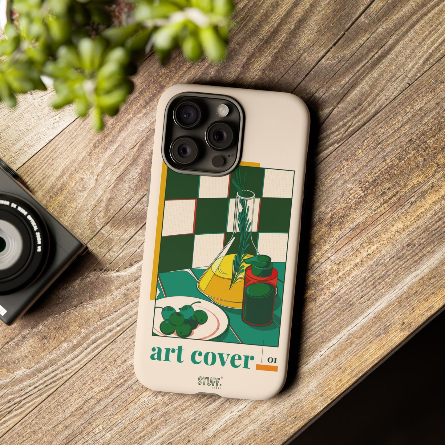Olio d'Amore Case | Coque résistante double protection avec Design artistique Rétro