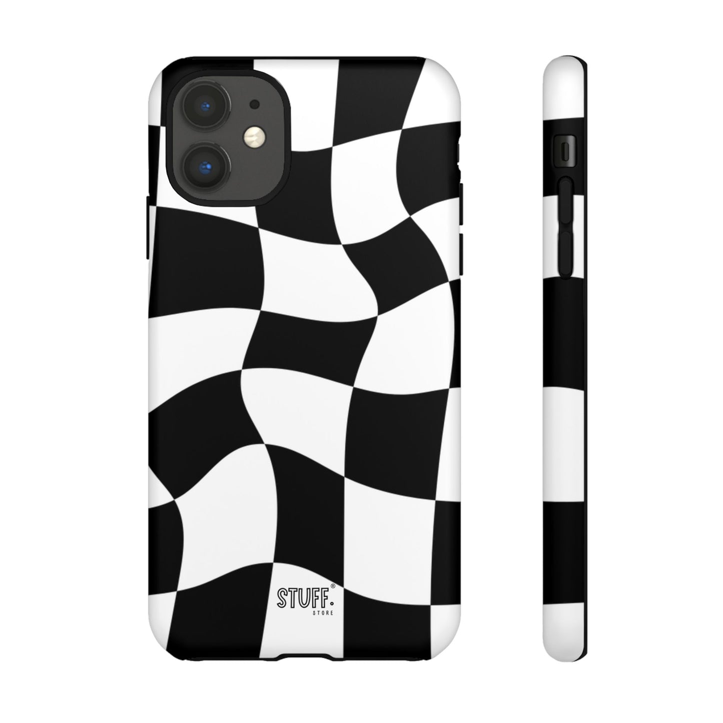 Checkers Case | Coque résistante double protection et Design en Damier déformé