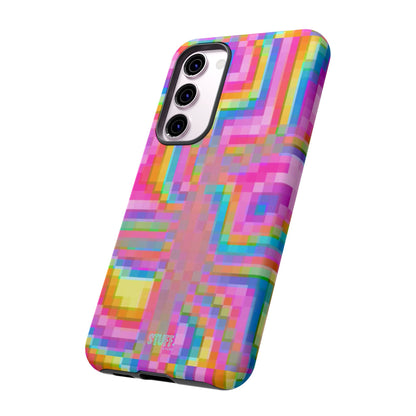 Pixel Case | Coque résistante double protection anti-choc - Motif pixels colorés
