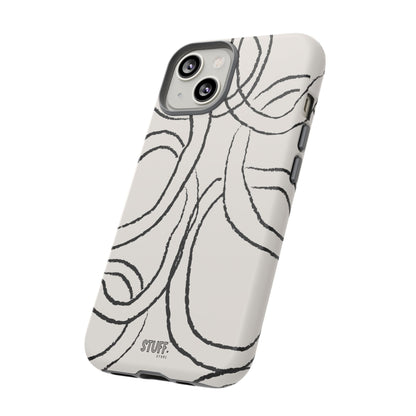 Doodly Case | Coque résistante double protection avec Design Gribouillis Minimaliste