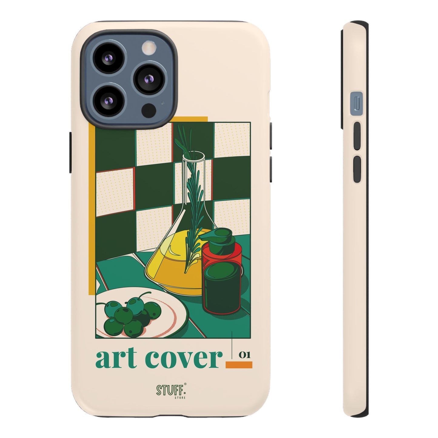 Olio d'Amore Case | Coque résistante double protection avec Design artistique Rétro