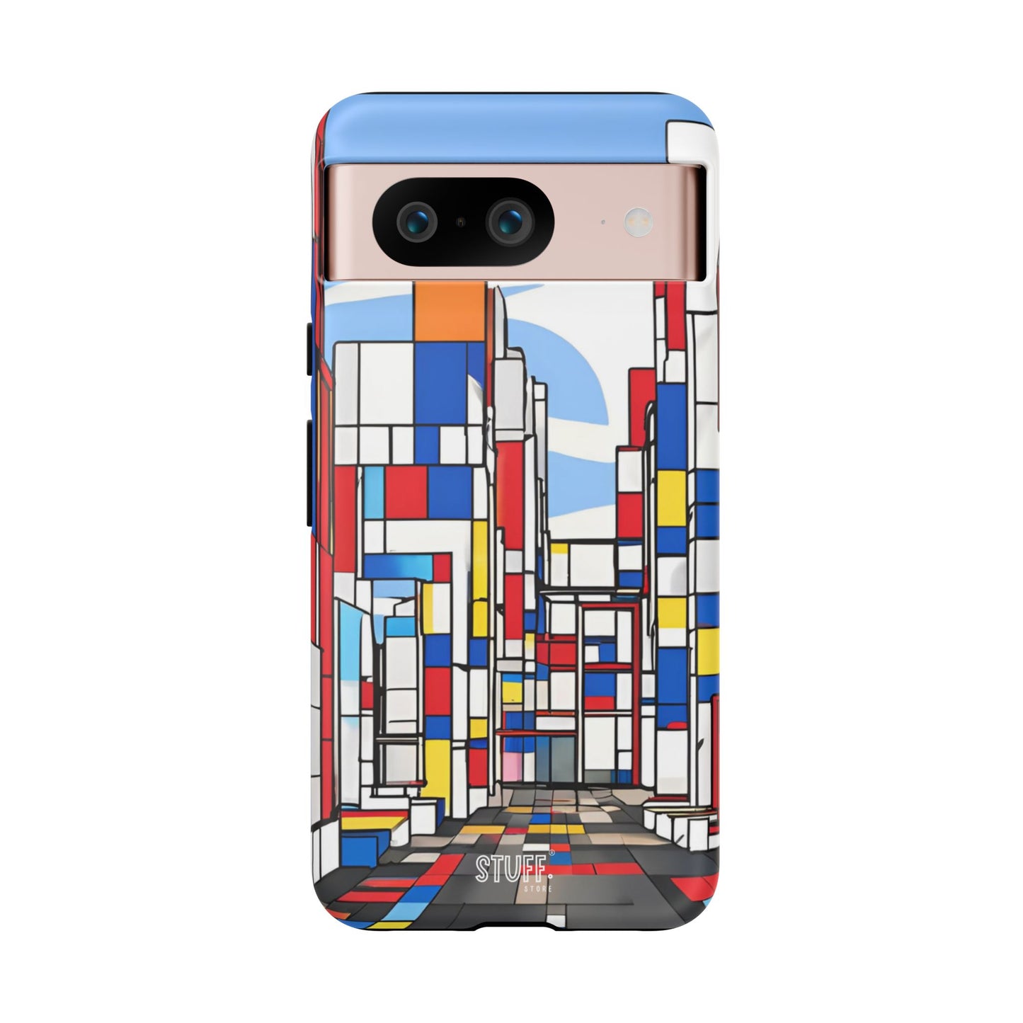 Square City | Coque résistante double protection - inspiration Mondrian