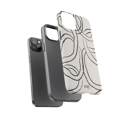 Doodly Case | Coque résistante double protection avec Design Gribouillis Minimaliste