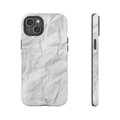 Crinkled Case | Coque résistante double protection anti-choc Effet Papier Froissé Mat