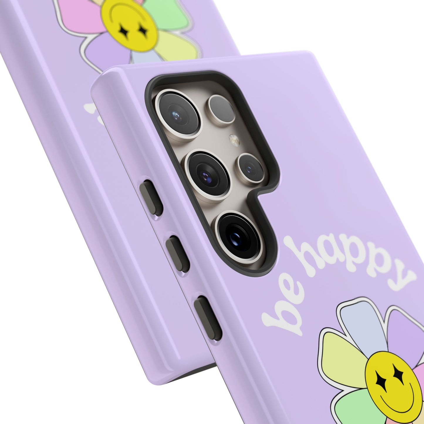 Be Happy Case | Coque résistante double protection avec Design Fleur Colorée