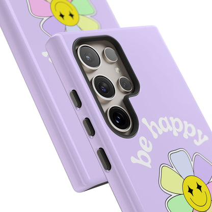 Be Happy Case | Coque résistante double protection avec Design Fleur Colorée