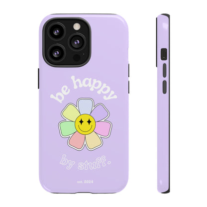 Be Happy Case | Coque résistante double protection avec Design Fleur Colorée