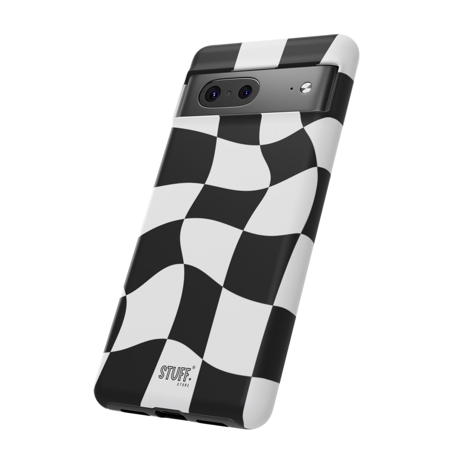 Checkers Case | Coque résistante double protection et Design en Damier déformé