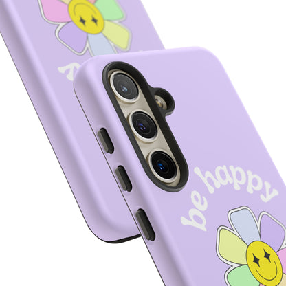Be Happy Case | Coque résistante double protection avec Design Fleur Colorée