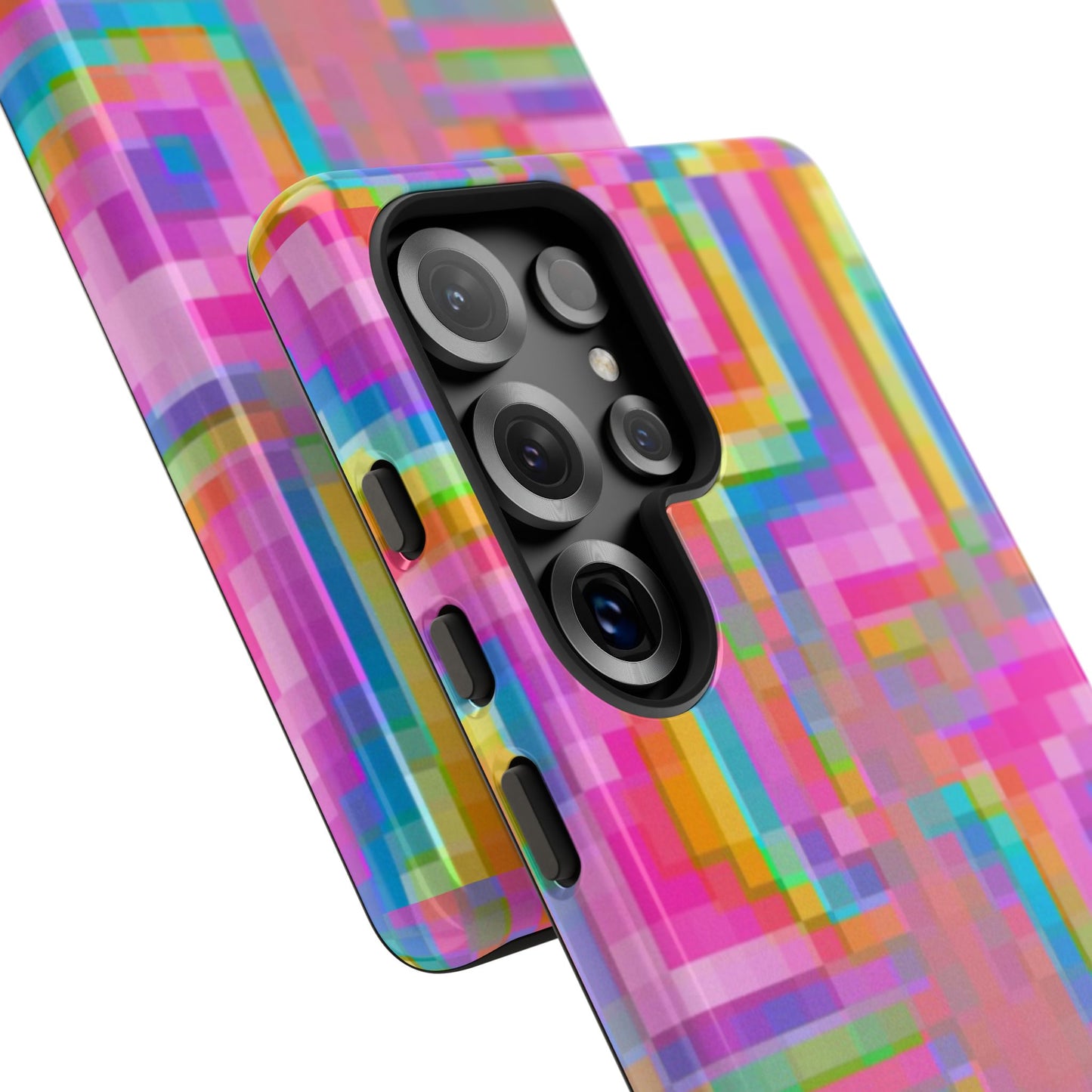 Pixel Case | Coque résistante double protection anti-choc - Motif pixels colorés