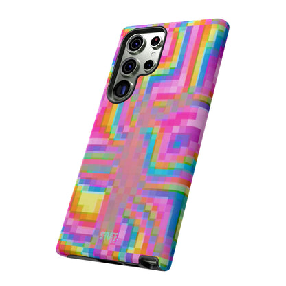 Pixel Case | Coque résistante double protection anti-choc - Motif pixels colorés