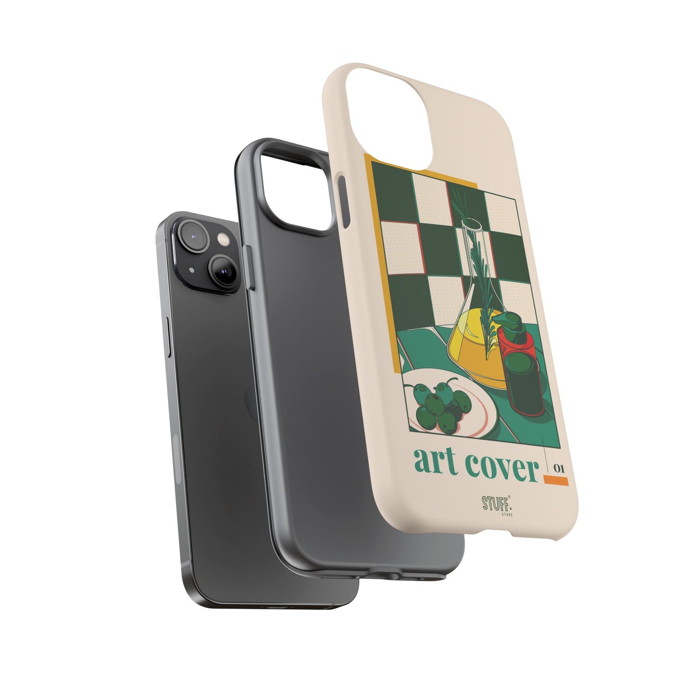 Olio d'Amore Case | Coque résistante double protection avec Design artistique Rétro