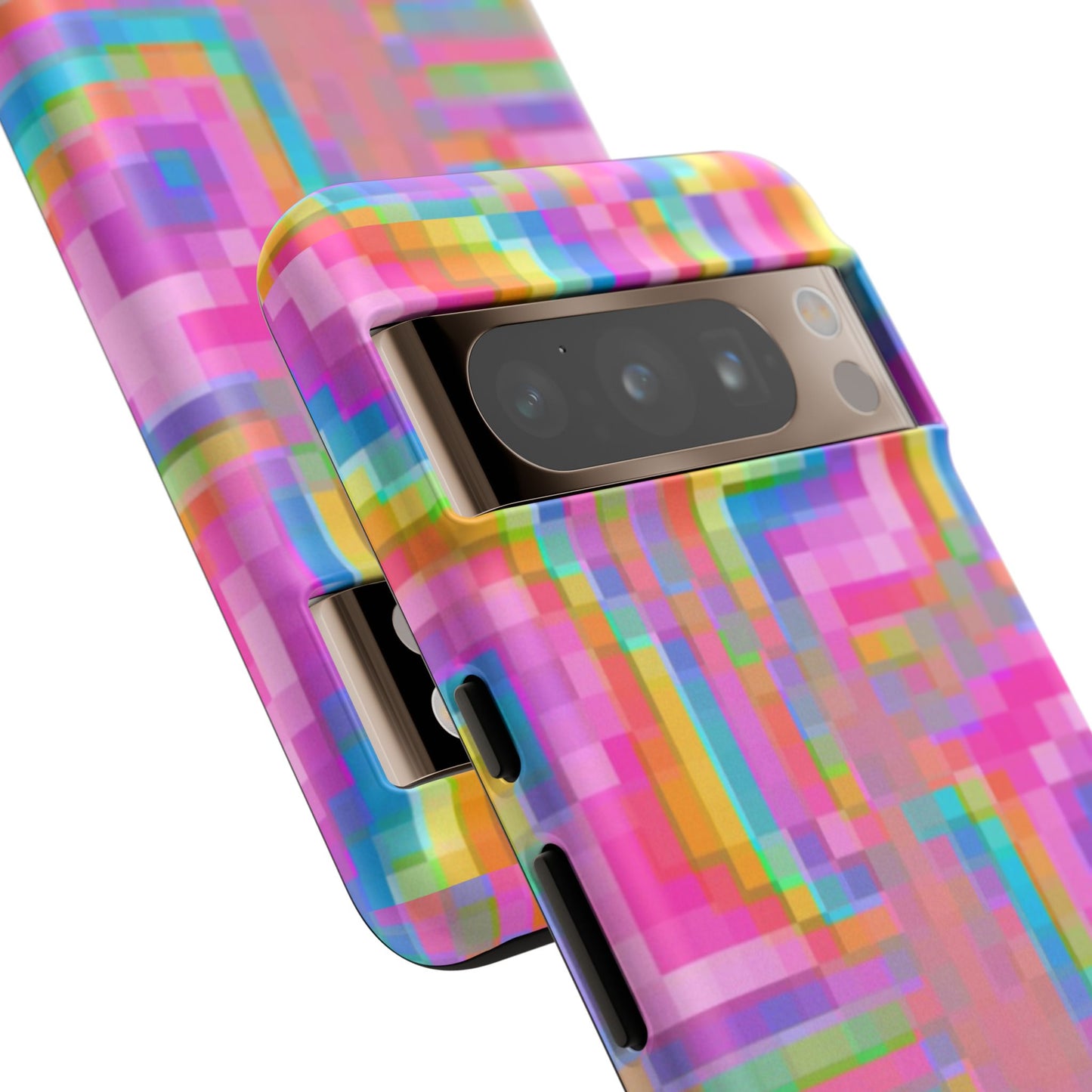 Pixel Case | Coque résistante double protection anti-choc - Motif pixels colorés