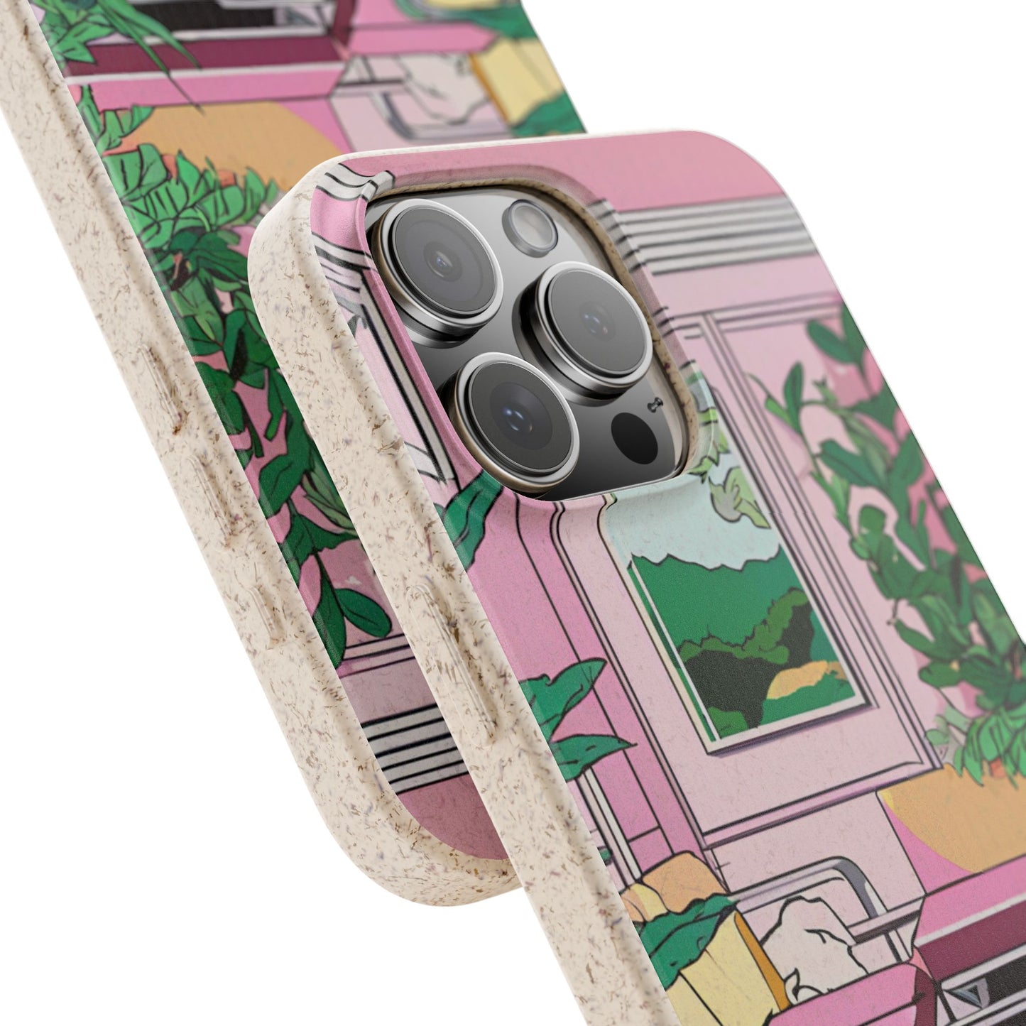 Plant Pop Case | Coque biodégradable en bambou et bioplastique avec design coloré | Parfait pour les amoureux des plantes - Avec emballage cadeau
