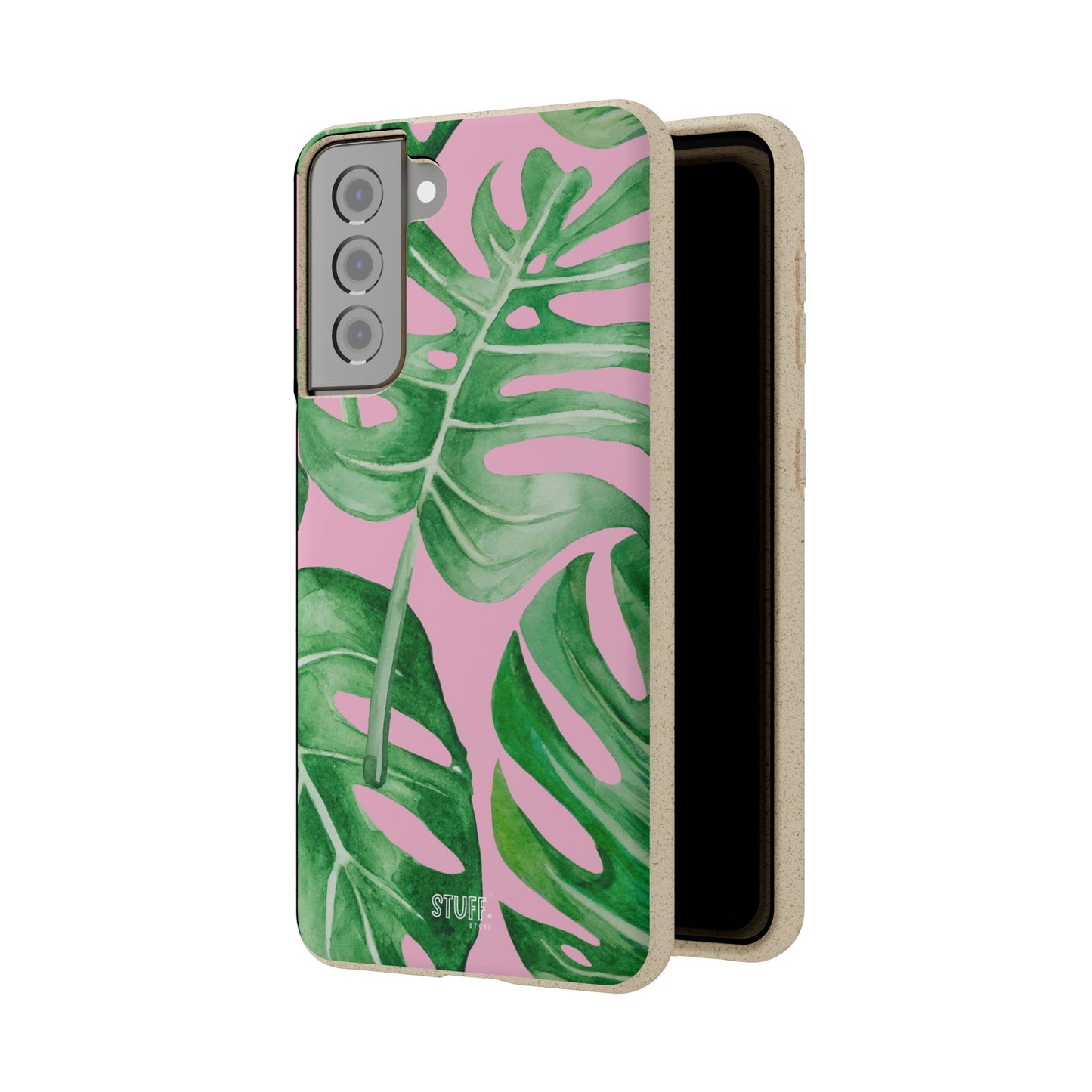 Monstera Case | Eco-Friendly Bamboo and Bioplastic Shell Monstera Leaves Pattern - Available with Gift Packaging