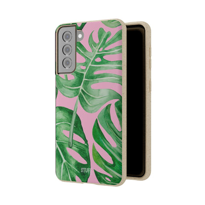 Monstera Case | Eco-Friendly Bamboo and Bioplastic Shell Monstera Leaves Pattern - Available with Gift Packaging