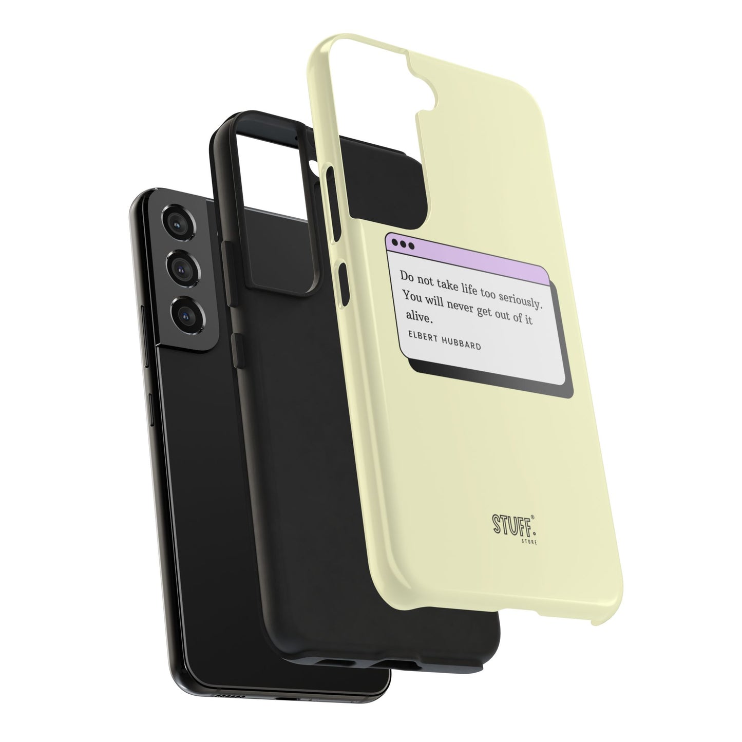 Window Case | Coque résistante à double protection avec citation – Design minimal & message puissant