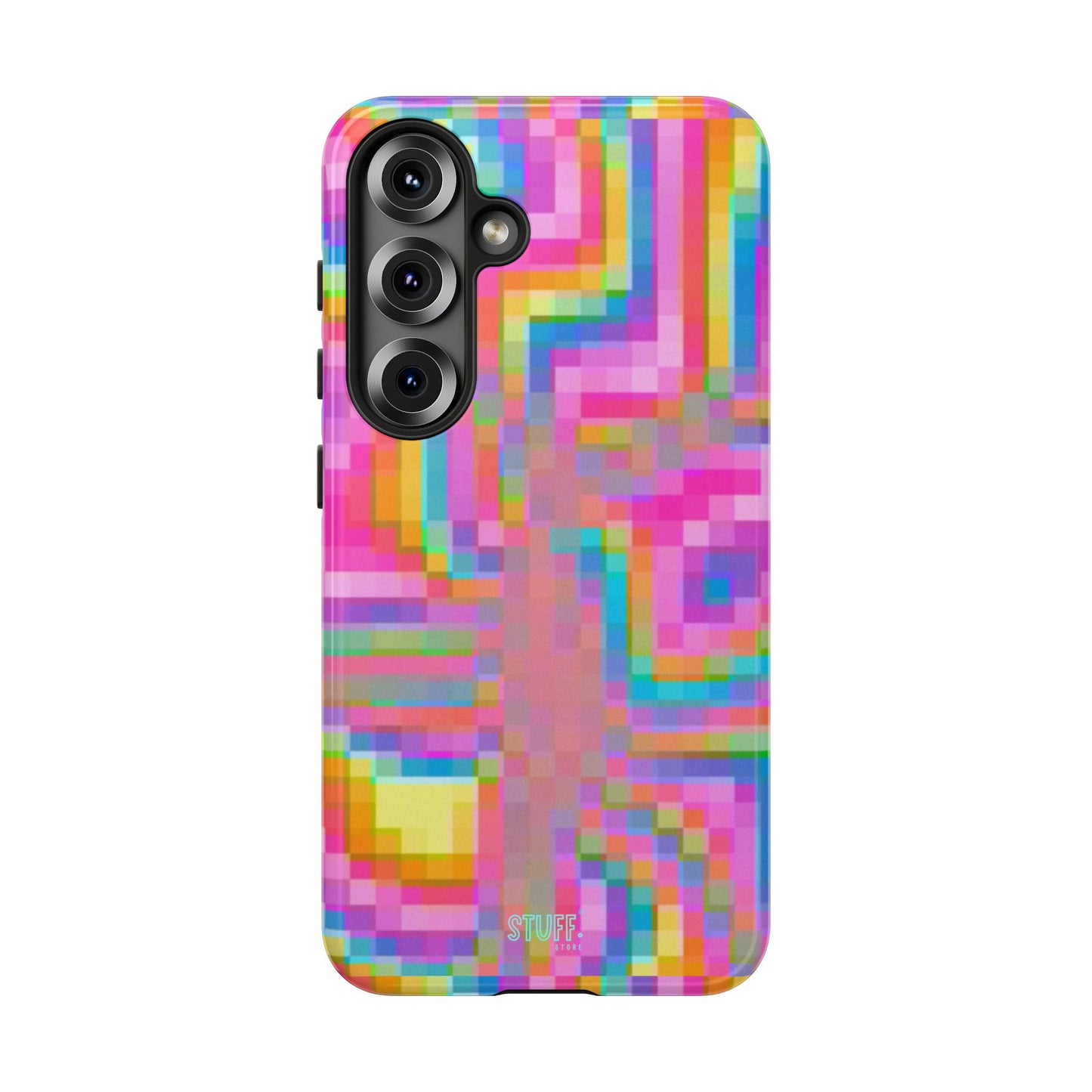Pixel Case | Coque résistante double protection anti-choc - Motif pixels colorés